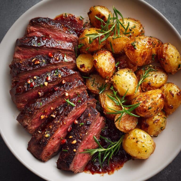 Honey-Glazed Beef & Crispy Potatoes