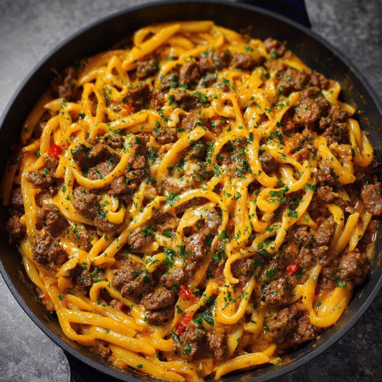 One-Pot Beef & Garlic Butter Pasta