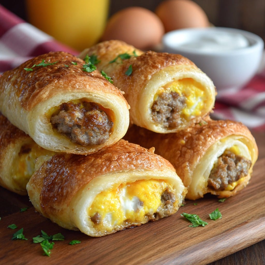 Sausage Egg Breakfast Rolls