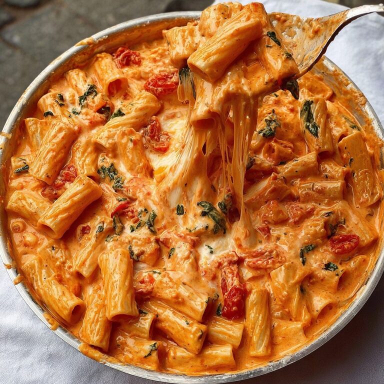 Creamy Mozzarella Tomato Rigatoni