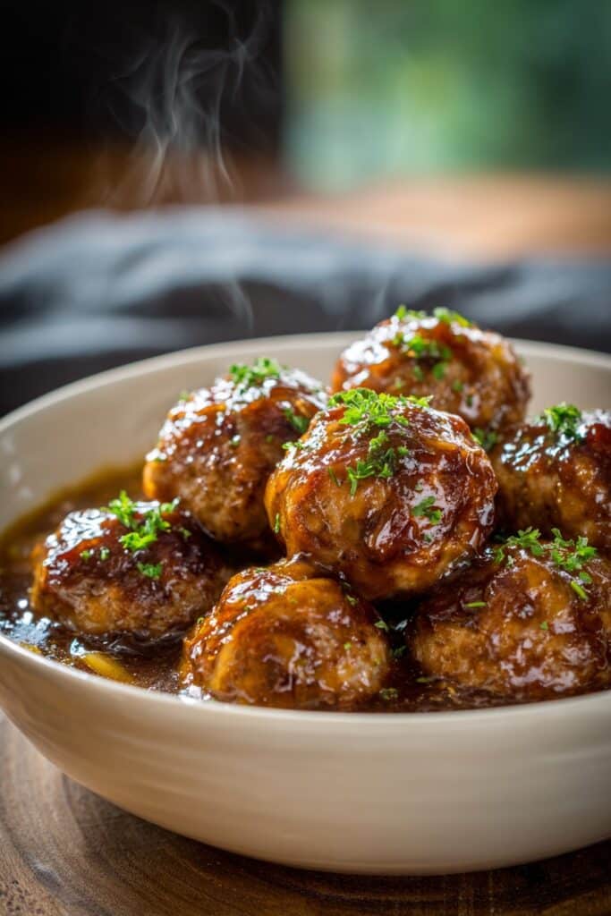 Crock Pot French Onion Meatballs