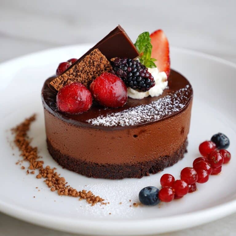 Dark Chocolate Mousse Cake