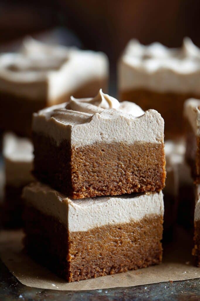 Frosted Gingerbread Brownies