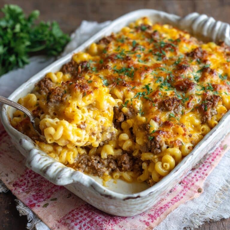Mac and Cheese Meatloaf Casserole