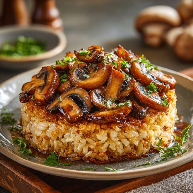 Miso Mushroom Crispy Rice