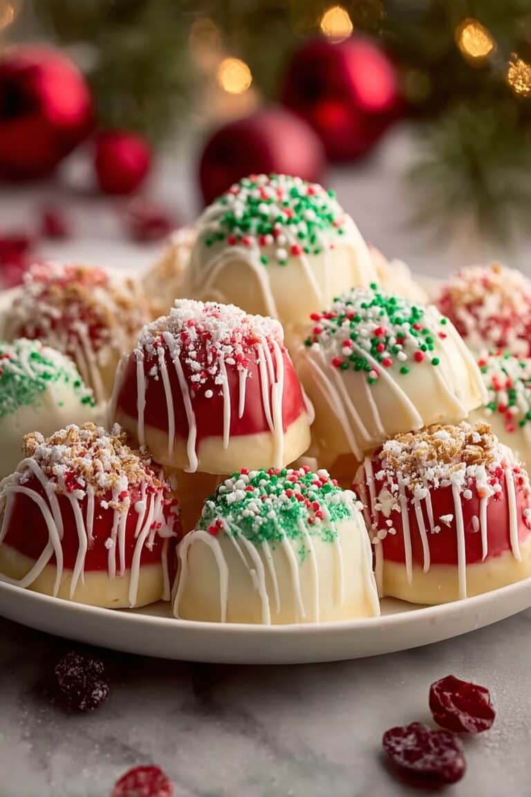 No-Bake Christmas Cheesecake Bites