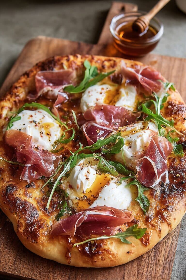 Prosciutto and Honey Burrata Pizza