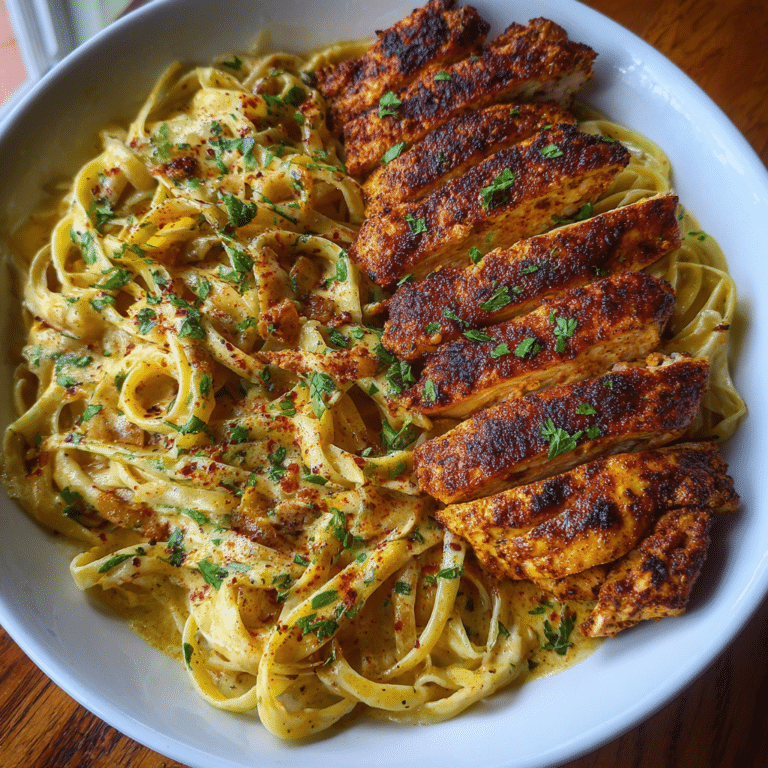 Savory Cajun Chicken and Creamy Garlic Parmesan Linguine
