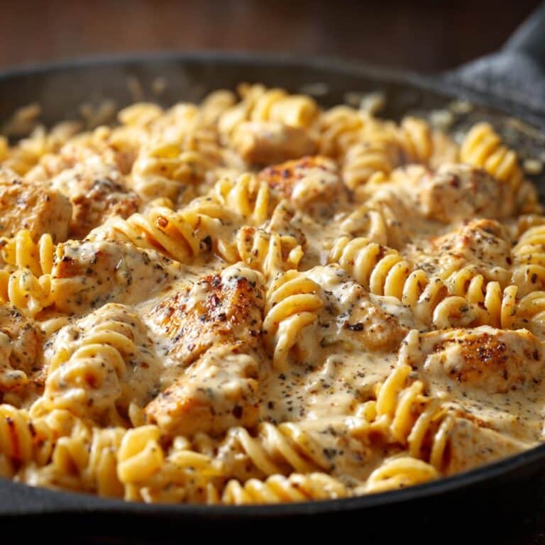 Cheesy Cajun Chicken Rotini Skillet