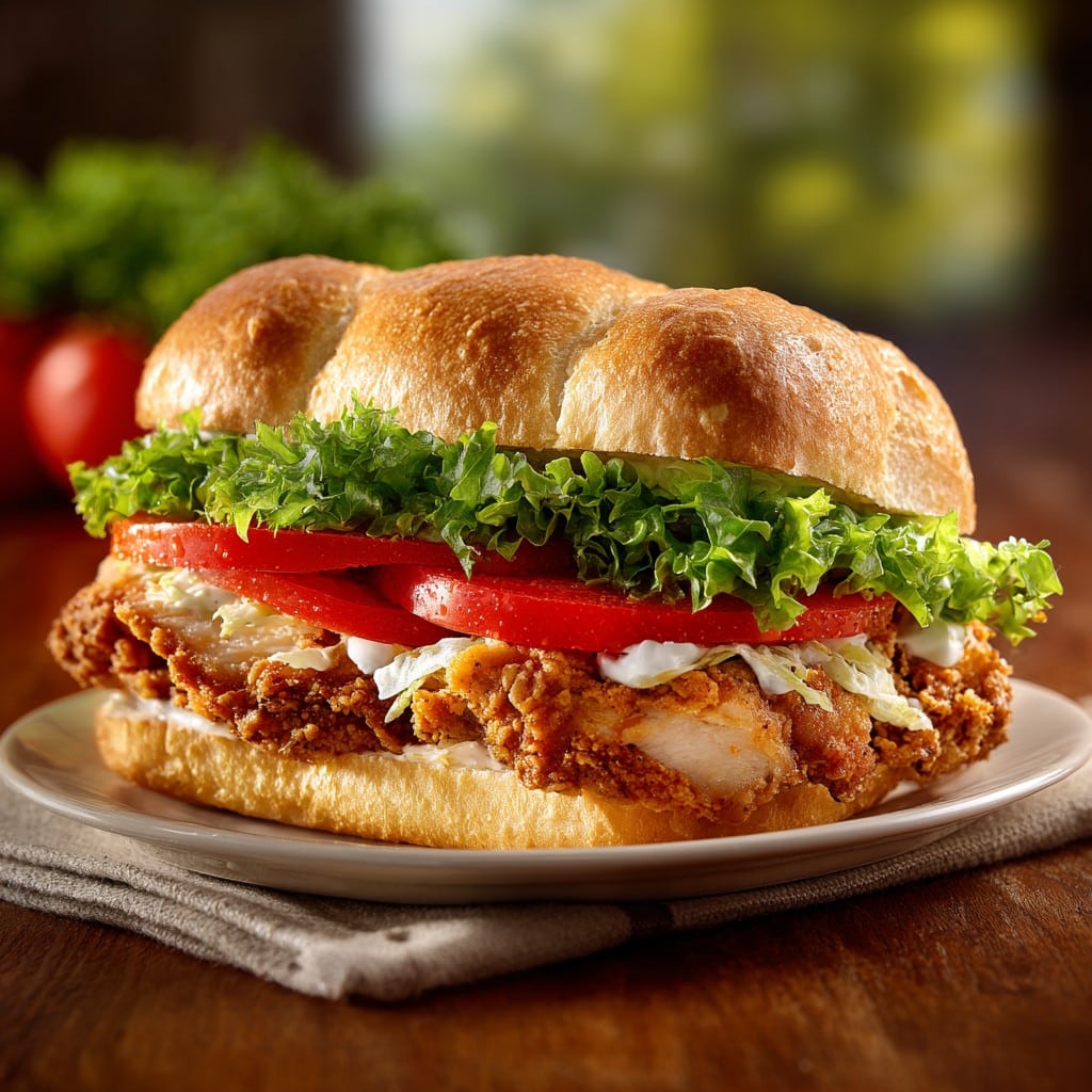 Crunchy Chicken Caesar Sandwich
