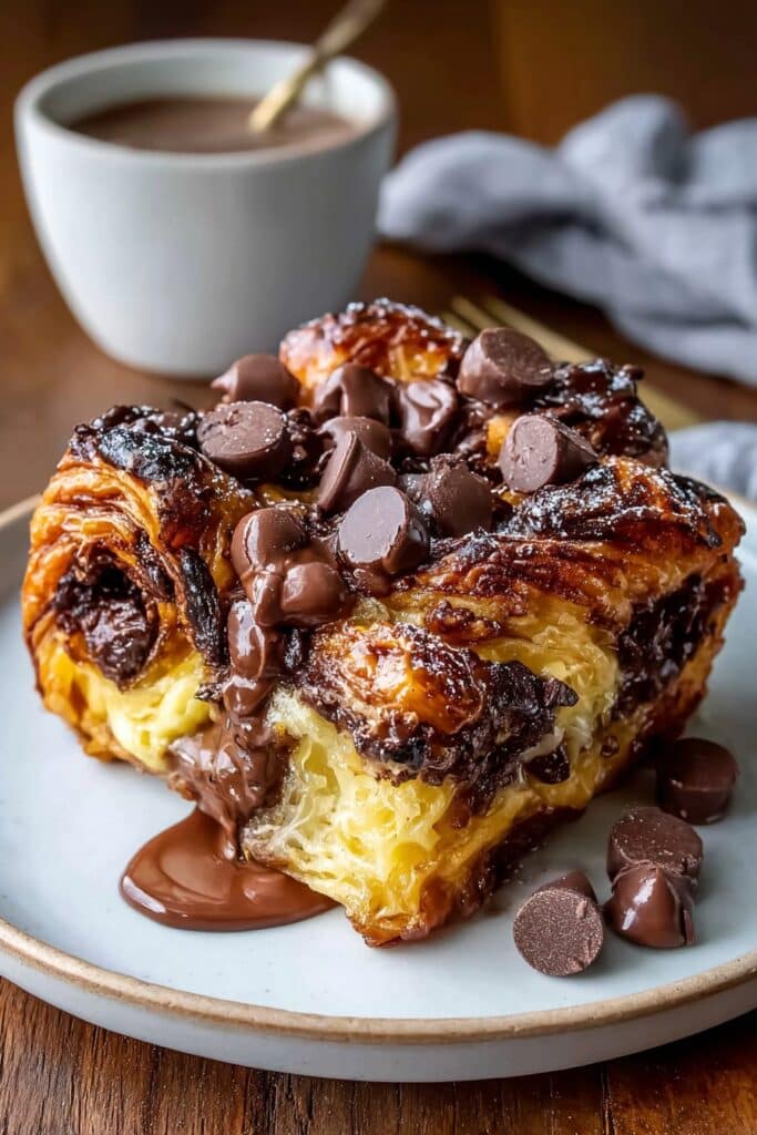 Decadent Chocolate Croissant Breakfast Bake