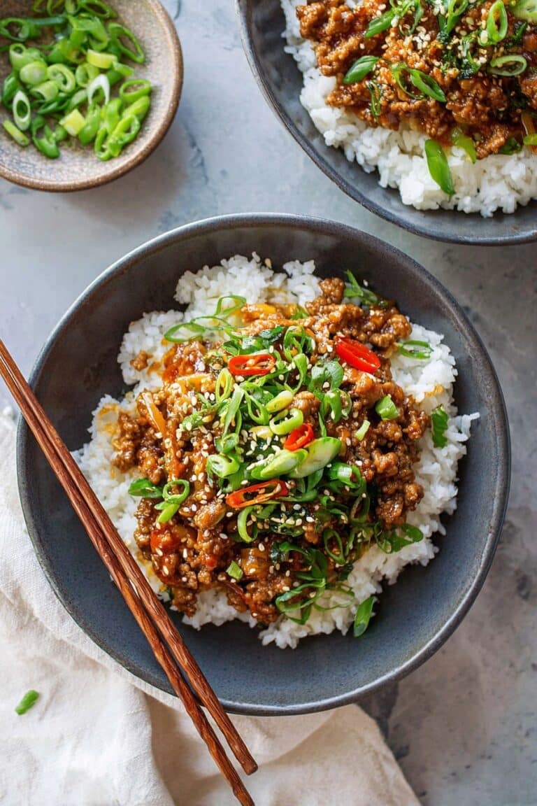 Healthy Ground Turkey Teriyaki Rice Bowl