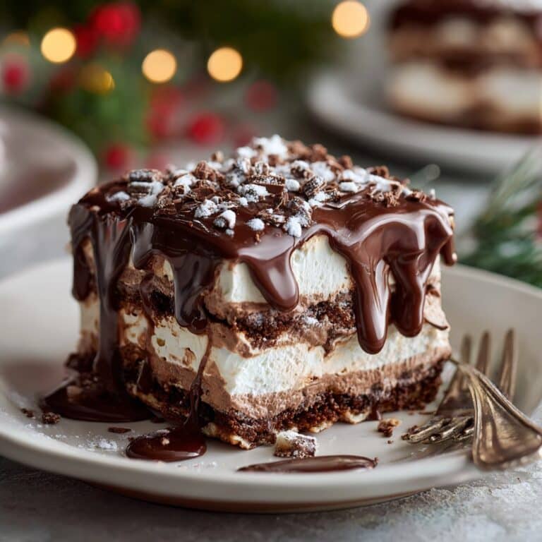 No Bake Hot Chocolate Lasagna