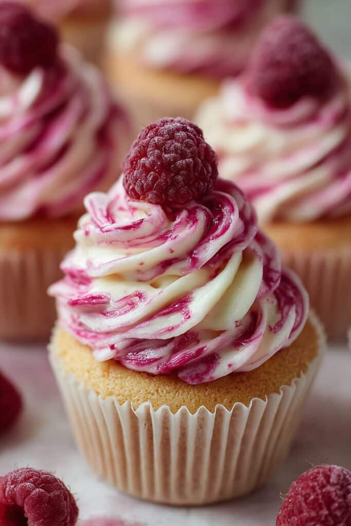 Raspberry Swirl Cupcakes