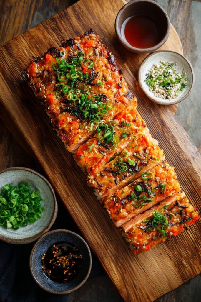 Spicy Salmon Sushi Bake