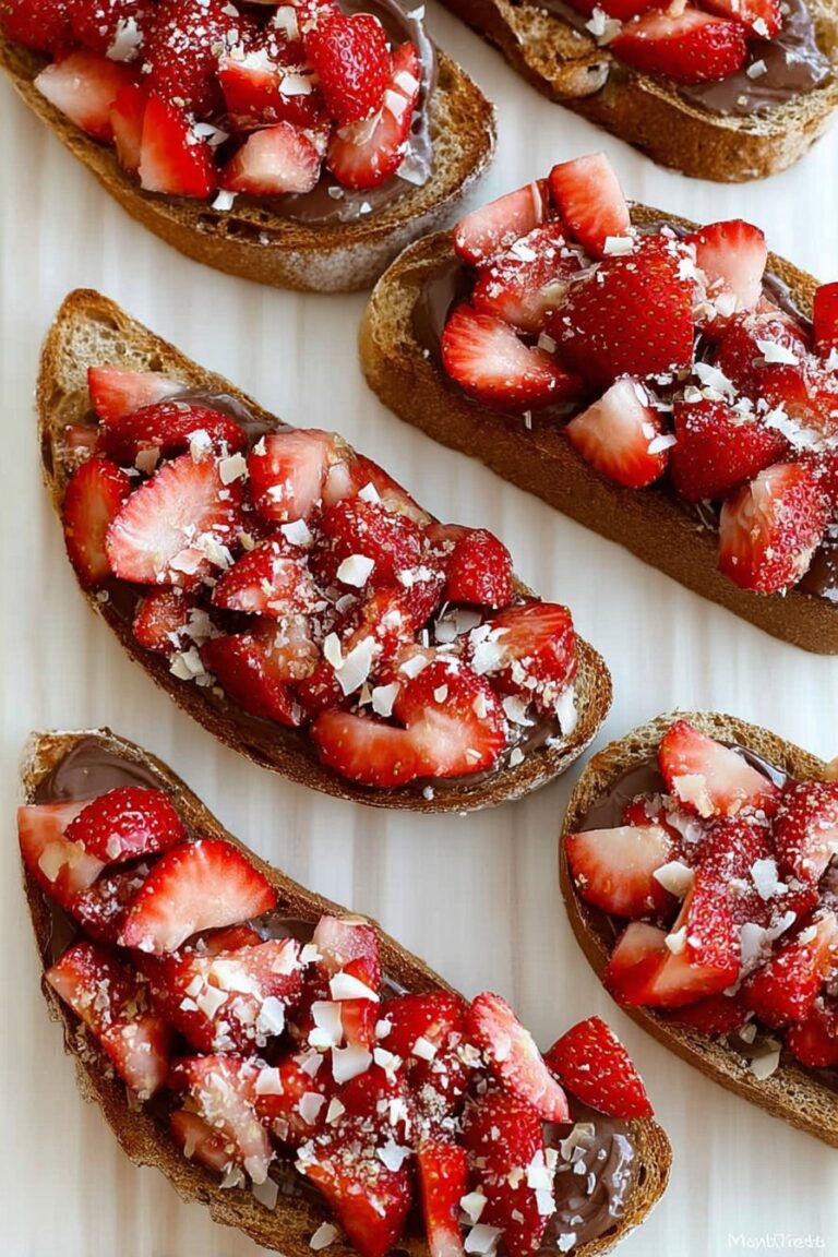 Chocolate Strawberry Bruschetta Dessert