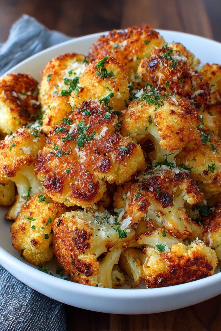Crispy Parmesan Roasted Cauliflower