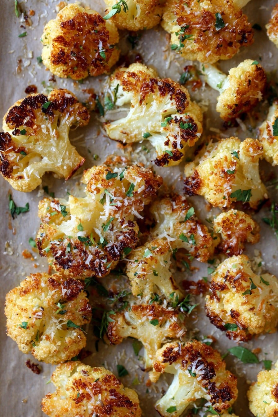 Crispy Parmesan Roasted Cauliflower