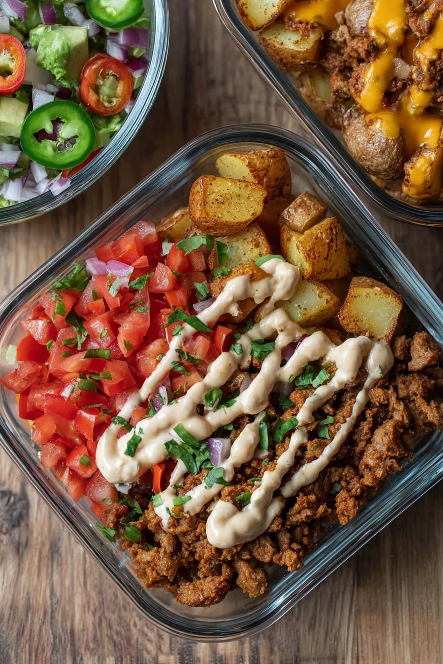 Loaded Potato Taco Bowl Meal Prep