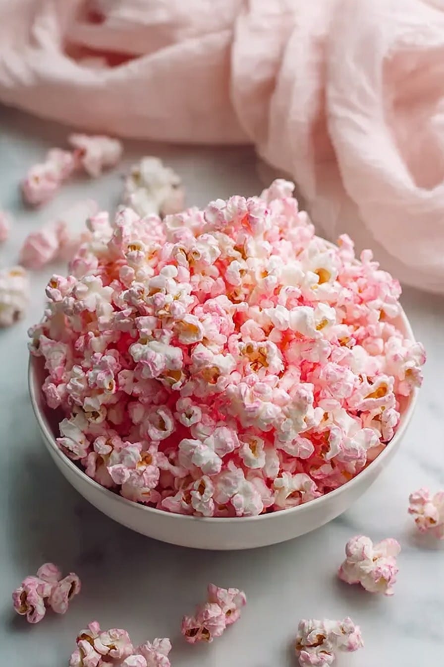 Pink Popcorn Recipe for Valentine’s Day