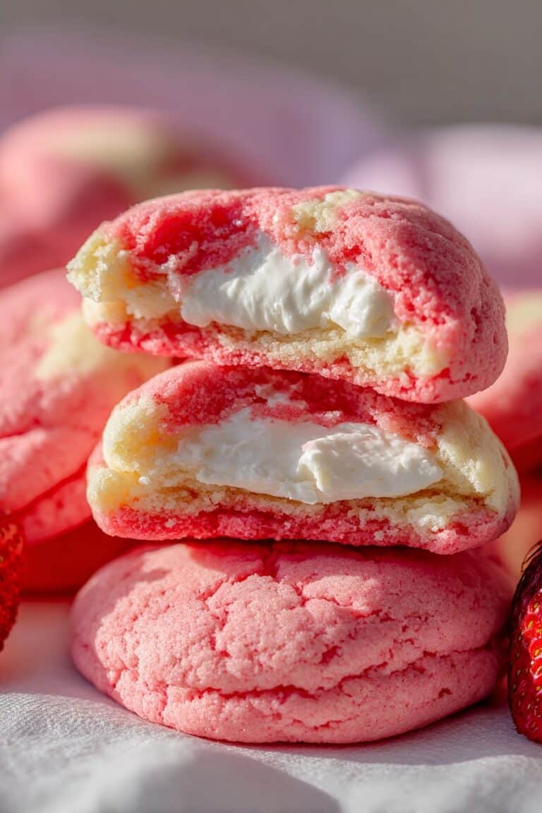 Pink Strawberry Cheesecake Cookies