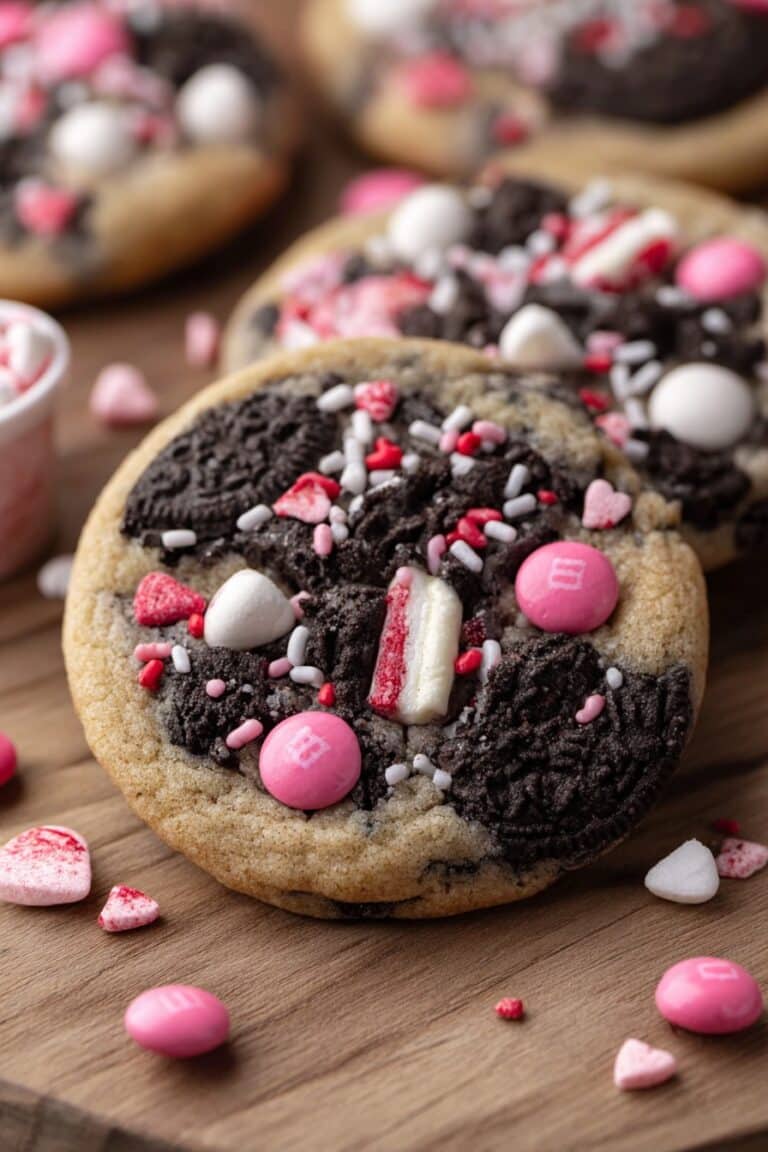 Valentine’s Day Oreo M&Ms Cookies